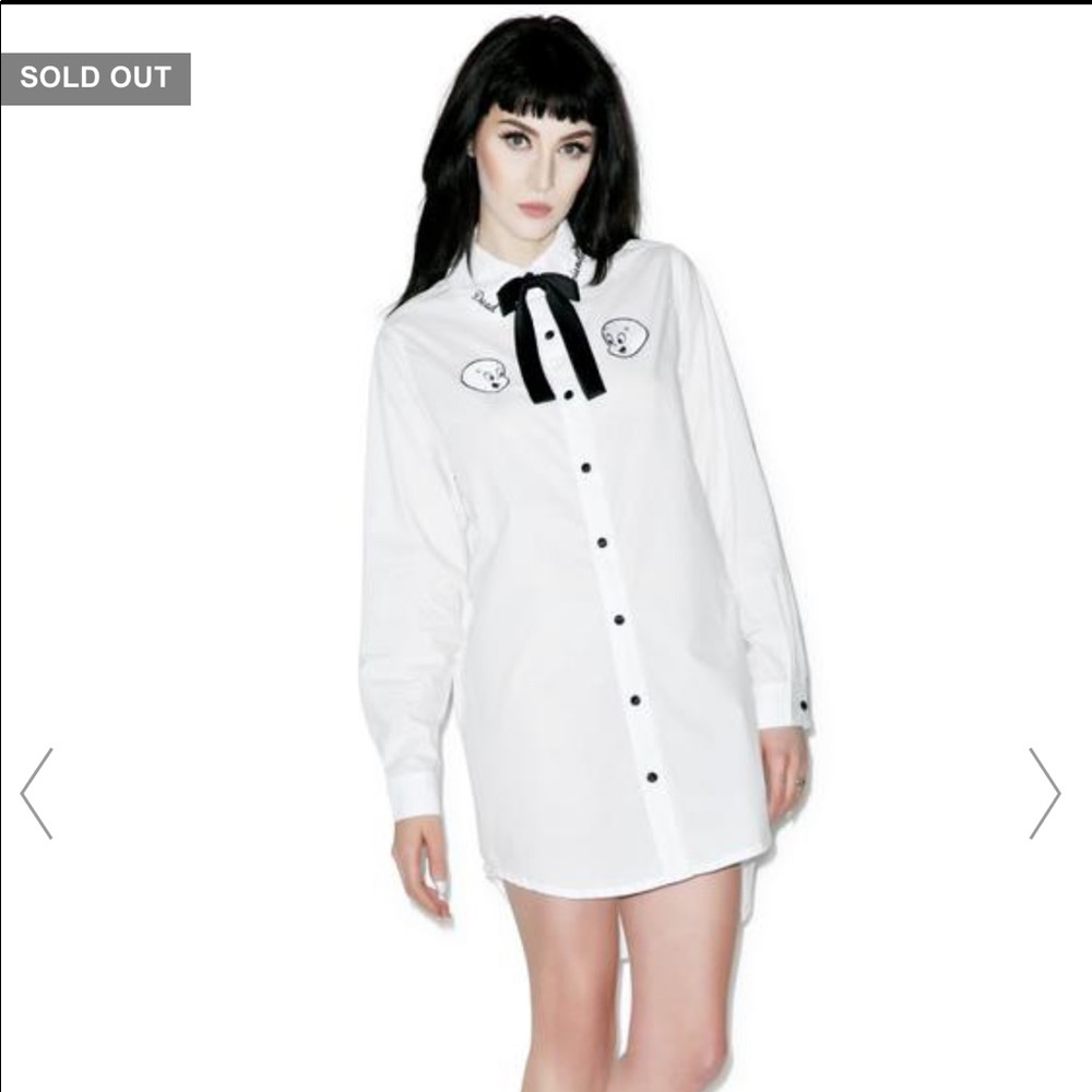 Lazy oaf casper button down shirt dress